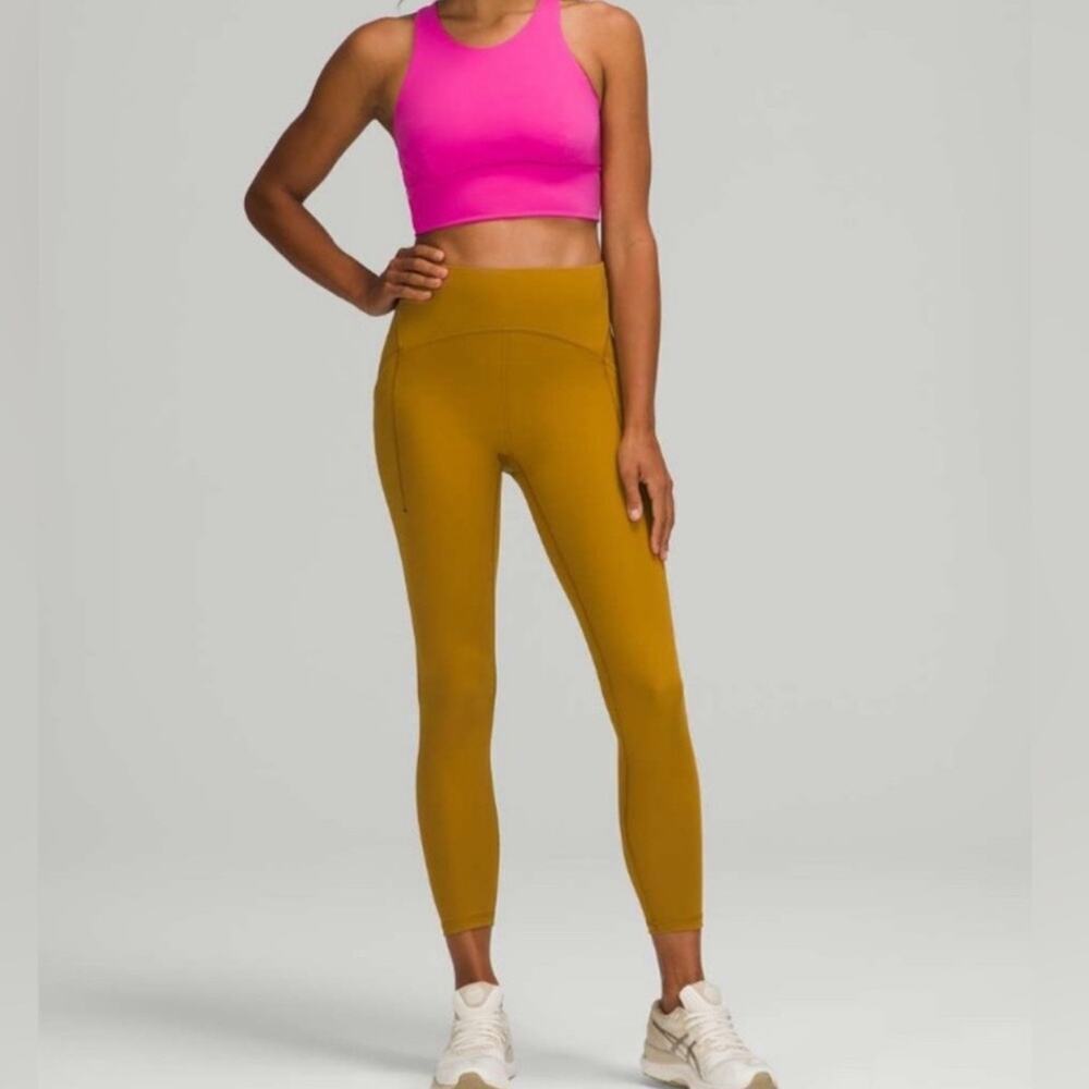 Lululemon Power Thru HR Tight 25" Glossy Spice Size 12